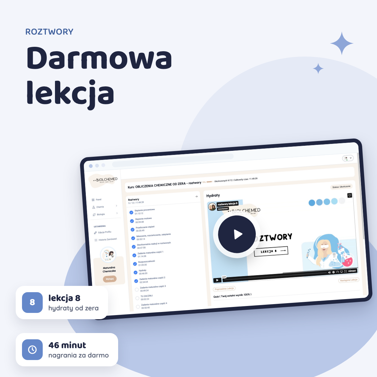  DARMOWA LEKCJA z kursu Roztwory 